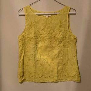 Lime embroidery blouse